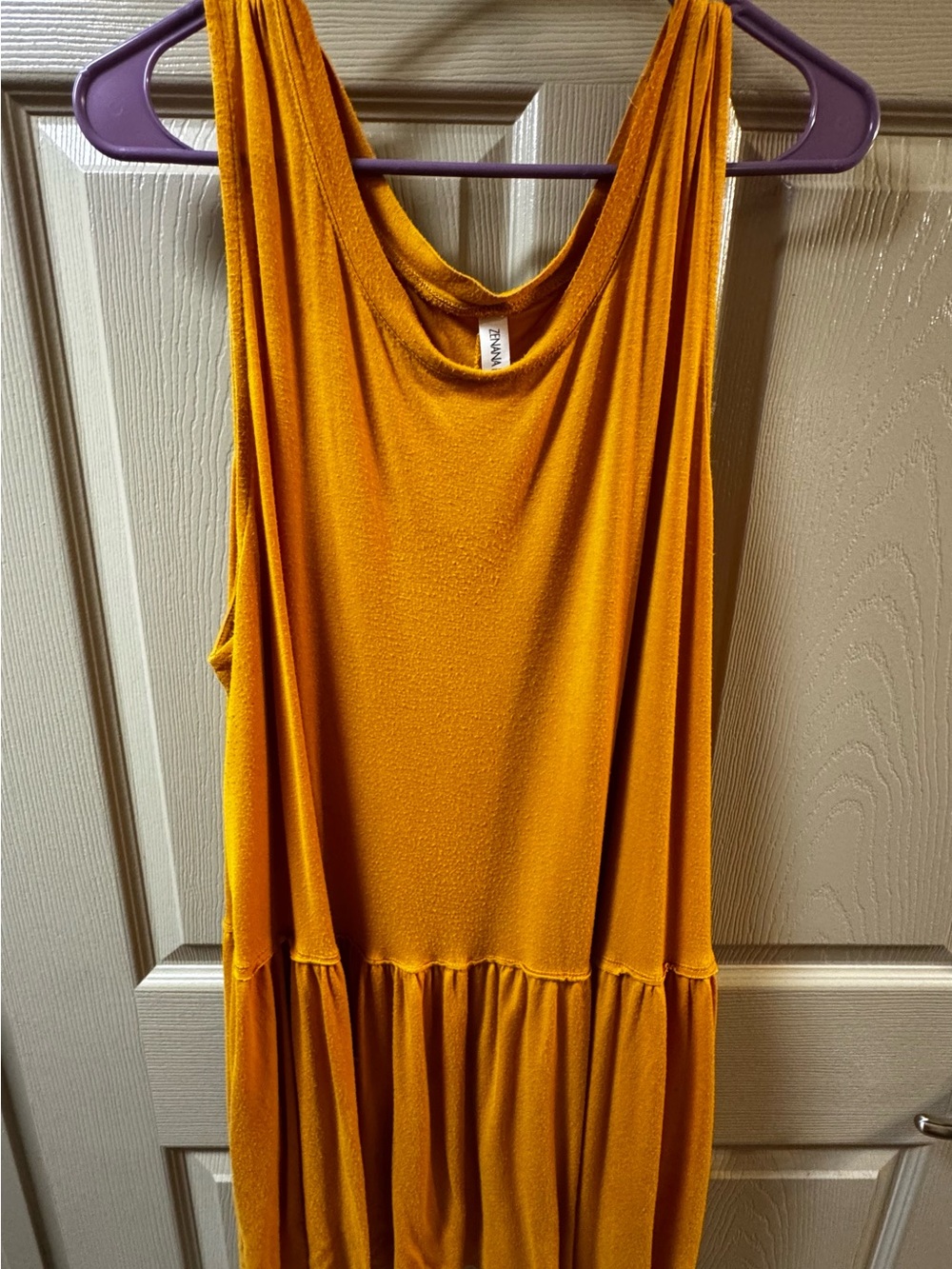 Women's Mustard Yellow Sleeveless Shirt